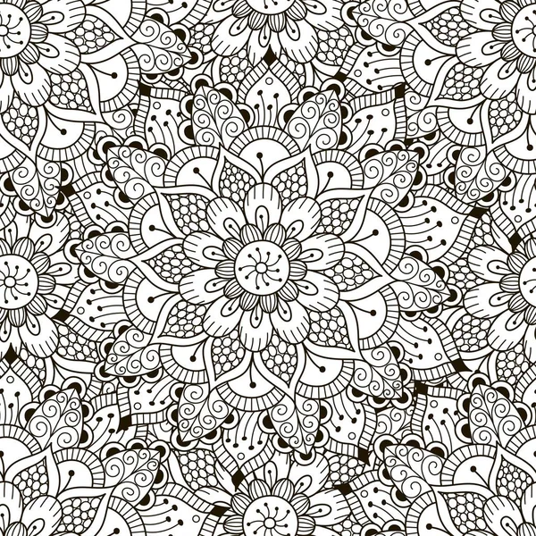 花飾りのシームレスなパターン — ストックベクタ