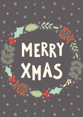 Merry xmas tebrik kartı
