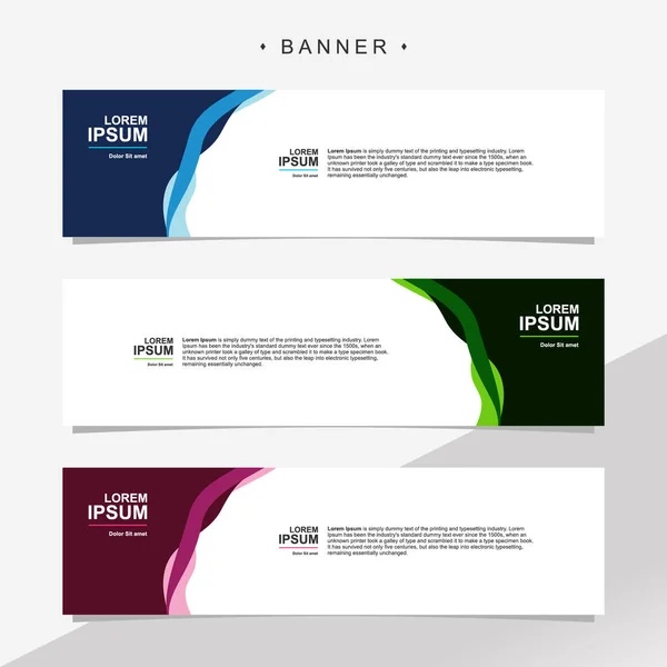 Banner Hintergrund Design Abstrakte Vektorvorlage Bannerhintergrund Isolierter Vektor Für Druck — Stockvektor