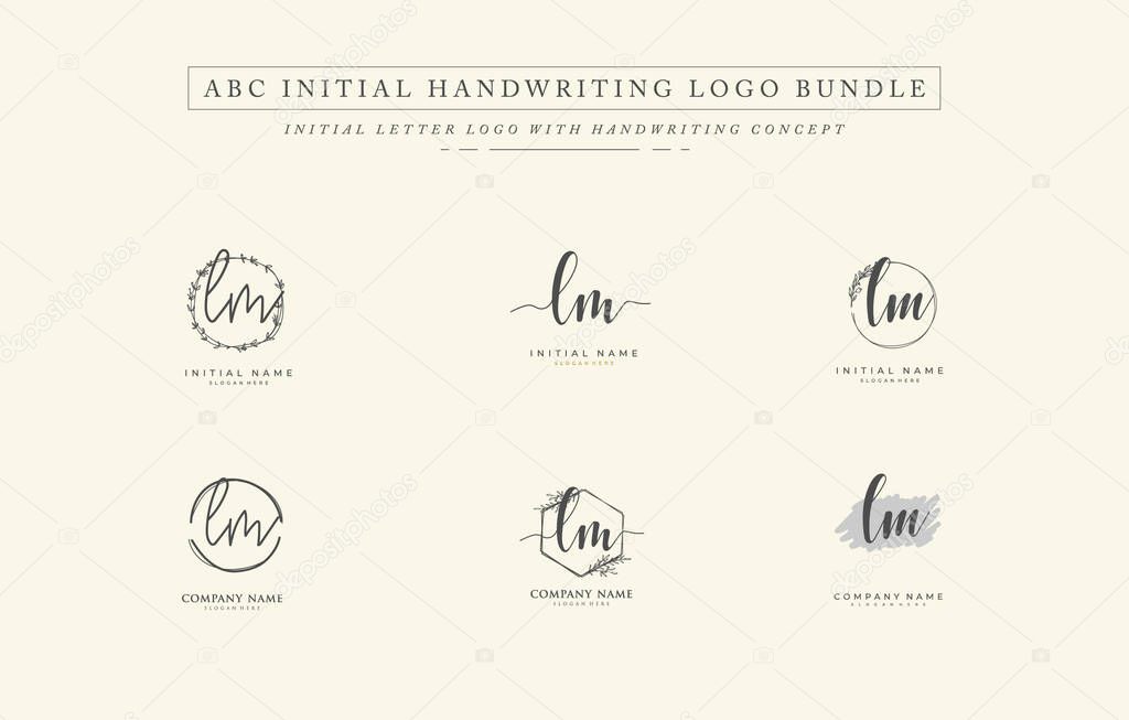 Download Initial Letter L M Lm Bundle For Identity And Logo Vector Logo Template With Handwriting And Signature Style 361617828 Larastock
