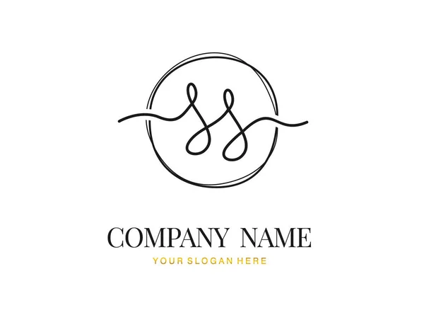 Initiale Handschrift Logo Design Mit Kreis Schönes Design Handgeschriebenes Logo — Stockvektor