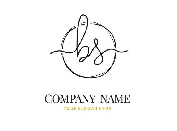 Initiale Handschrift Logo Design Mit Kreis Schönes Design Handgeschriebenes Logo — Stockvektor