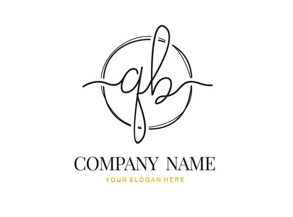 Initiale Handschrift Logo Design Mit Kreis Schönes Design Handgeschriebenes Logo — Stockvektor