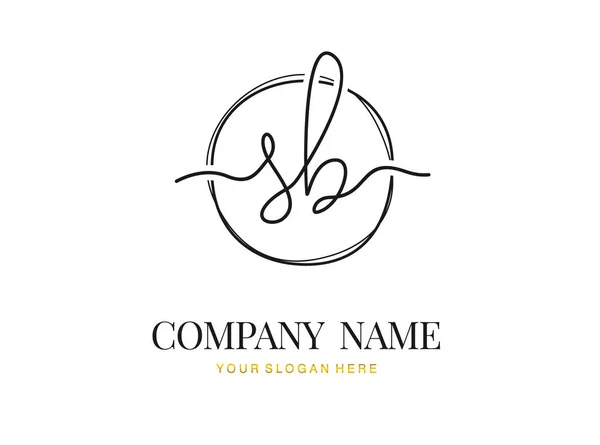 Initiale Handschrift Logo Design Mit Kreis Schönes Design Handgeschriebenes Logo — Stockvektor