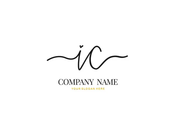 Initial Handwriting Logo Design Circle Beautyful Design Handwritten Logo Fashion — Stock Vector