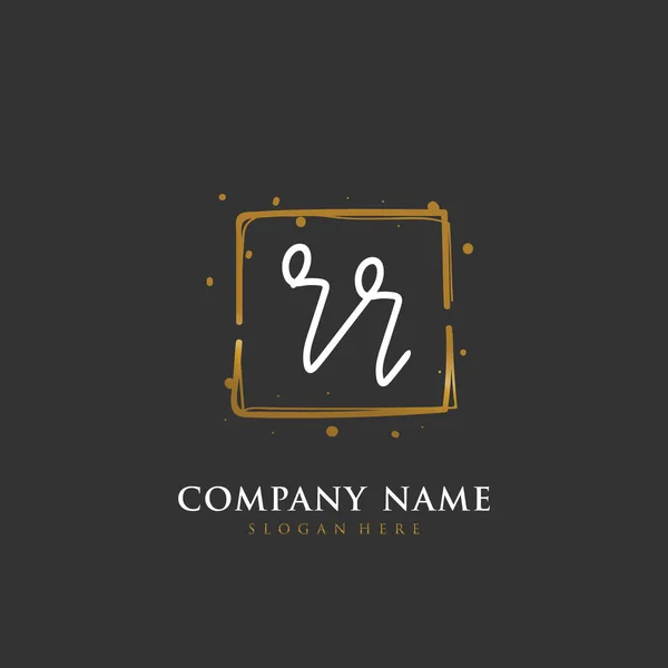 Ручна Початкова Літера Ідентифікації Логотипу Шаблон Векторного Логотипу Стилем Почерку — стоковий вектор