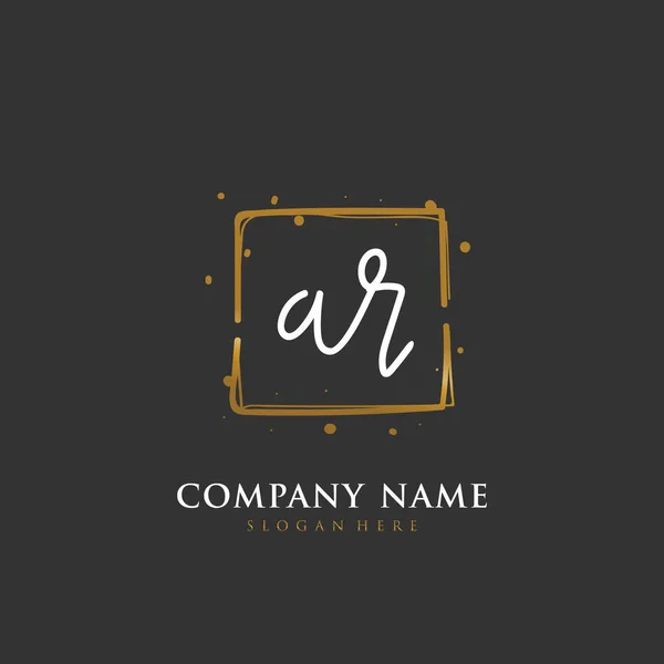 Handwritten Initial Letter Identity Logo Vector Logo Template Handwriting Signature — Stock Vector