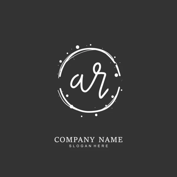 Handwritten Initial Letter Identity Logo Vector Logo Template Handwriting Signature — Stock Vector