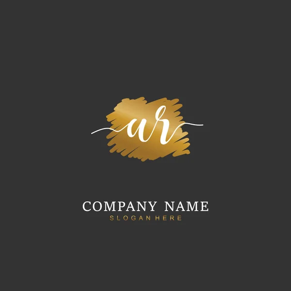 Kimlik Logo Için Yazısı Aar Yazısı Imza Tarzıyla Vektör Logo — Stok Vektör