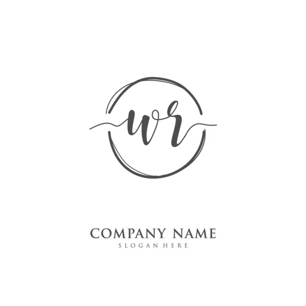 Carta Inicial Manuscrita Para Identidade Logotipo Modelo Logotipo Vetorial Com —  Vetores de Stock