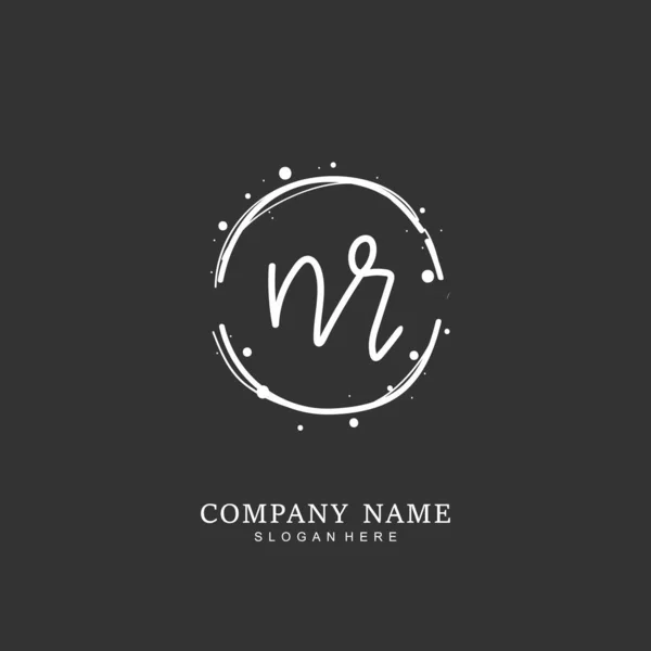 Handwritten Initial Letter Identity Logo Vector Logo Template Handwriting Signature — Stock Vector