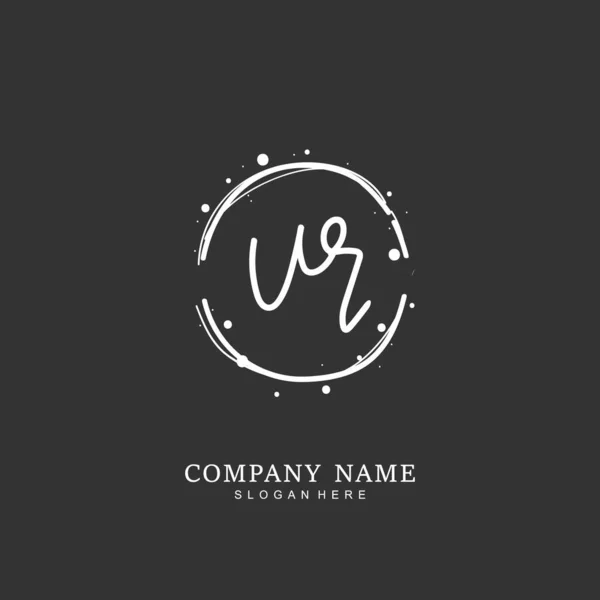 Handwritten Initial Letter Identity Logo Vector Logo Template Handwriting Signature — Stock Vector