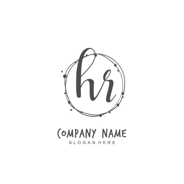 Handwritten Initial Letter Identity Logo Vector Logo Template Handwriting Signature — Stock Vector