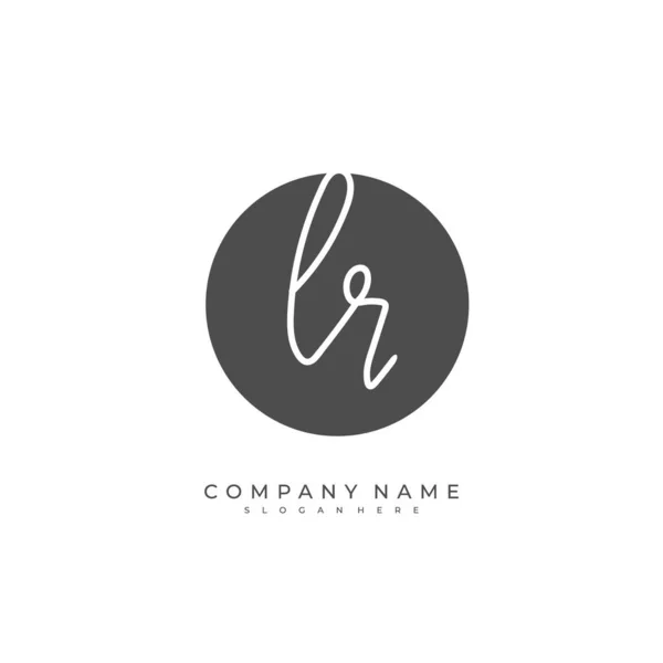 Handwritten Initial Letter Identity Logo Vector Logo Template Handwriting Signature — Stock Vector