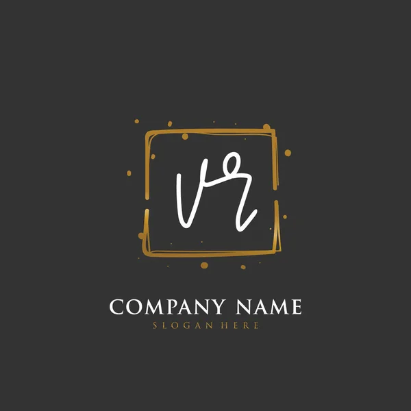 Ručně Psané Počáteční Písmeno Pro Identitu Logo Šablona Vektorového Loga — Stockový vektor