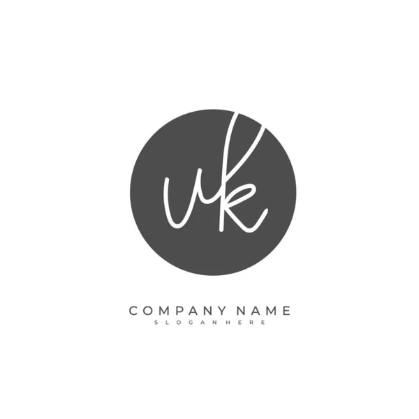 Birleşik Krallık Kimlik Logo Için Yazısıyla Yazılmış Ilk Mektup Yazısı — Stok Vektör