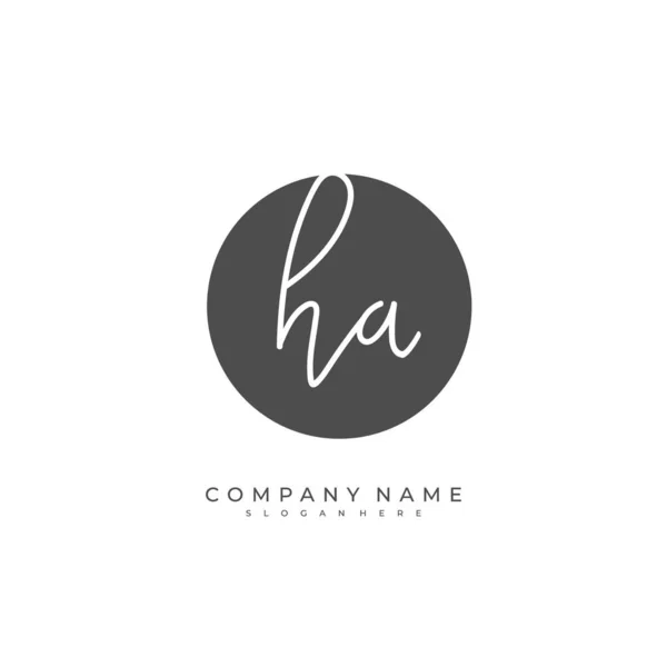 Handwritten Initial Letter Identity Logo Vector Logo Template Handwriting Signature — Stock Vector