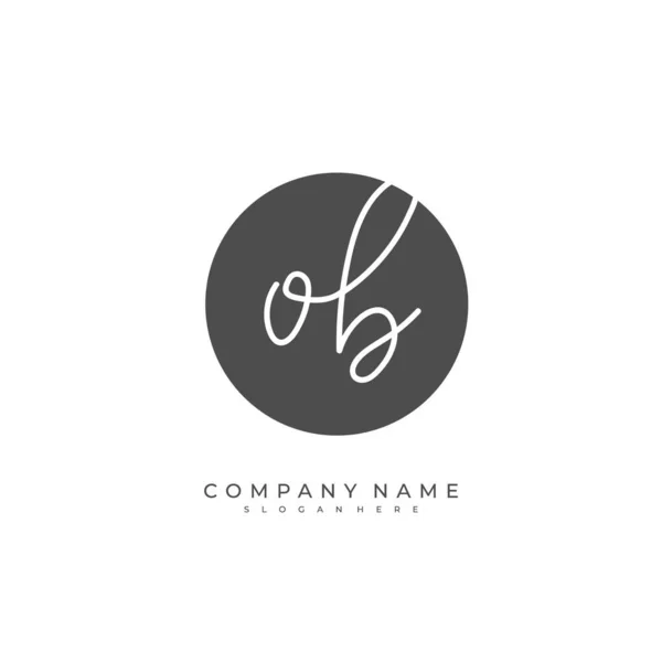 Kimlik Logo Için Ilk Harf Yazısı Imza Tarzıyla Vektör Logo — Stok Vektör