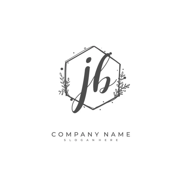 Handwritten Initial Letter Identity Logo Vector Logo Template Handwriting Signature — Stock Vector