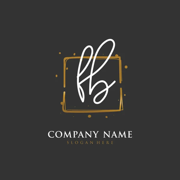 Kimlik Logo Için Yazısı Yazısı Imza Tarzıyla Vektör Logo Şablonu — Stok Vektör