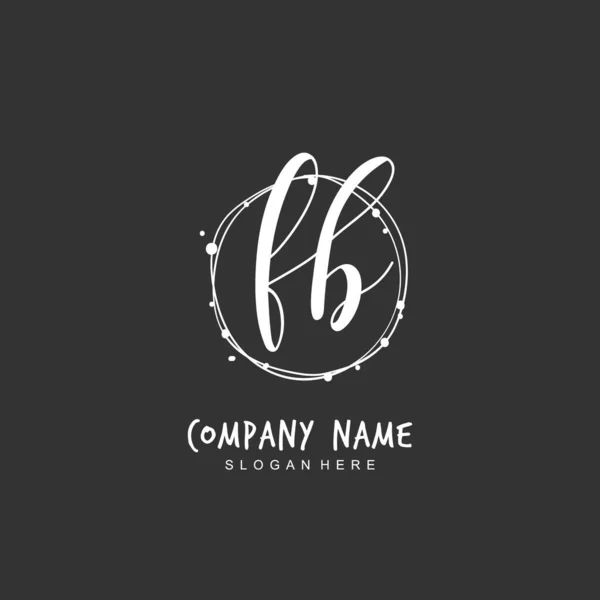 Handwritten Initial Letter Identity Logo Vector Logo Template Handwriting Signature — Stock Vector