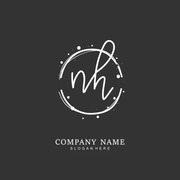 Handwritten Initial Letter Identity Logo Vector Logo Template Handwriting Signature — Stock Vector