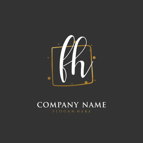 Kimlik Logo Için Yazısı Harfi Yazısı Imza Tarzıyla Vektör Logo — Stok Vektör