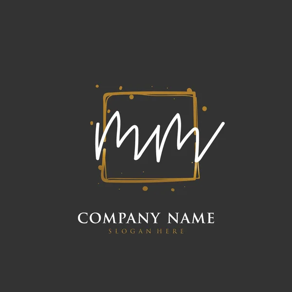 Letra Inicial Manuscrita Para Identidad Logotipo Plantilla Logotipo Vectorial Con — Archivo Imágenes Vectoriales