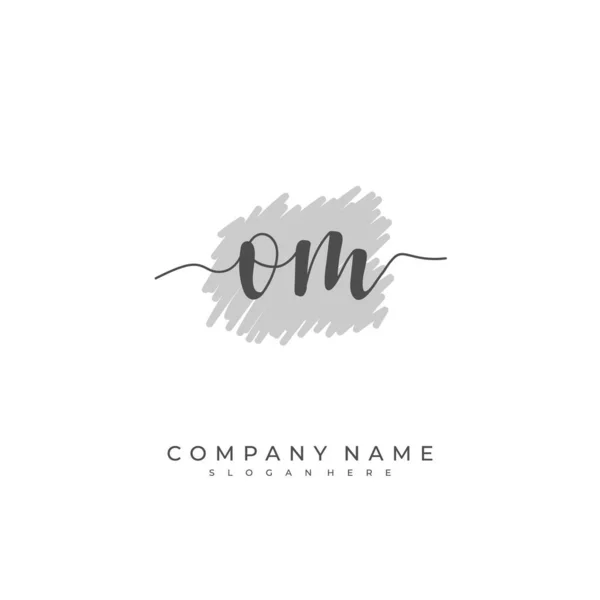 Handwritten Initial Letter Identity Logo Vector Logo Template Handwriting Signature — Stock Vector