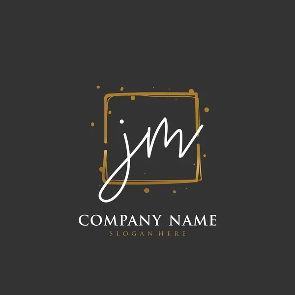 Handwritten Initial Letter Identity Logo Vector Logo Template Handwriting Signature — Stock Vector