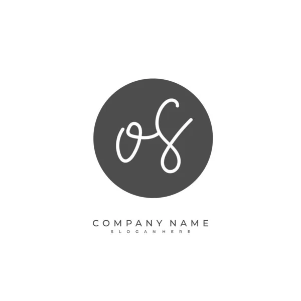 Handwritten Initial Letter Identity Logo Vector Logo Template Handwriting Signature — Stock Vector