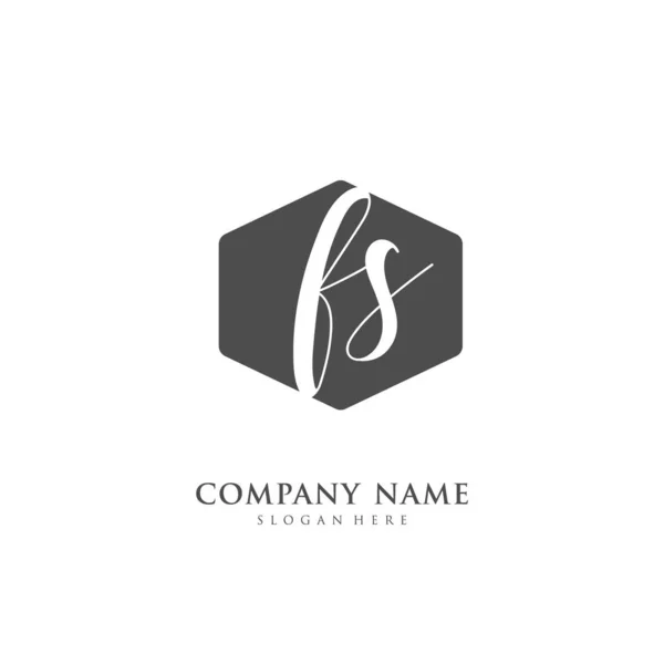 Letra Inicial Manuscrita Para Identidad Logotipo Plantilla Logotipo Vectorial Con — Archivo Imágenes Vectoriales
