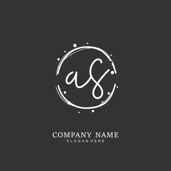 Handwritten Initial Letter Identity Logo Vector Logo Template Handwriting Signature — Stock Vector