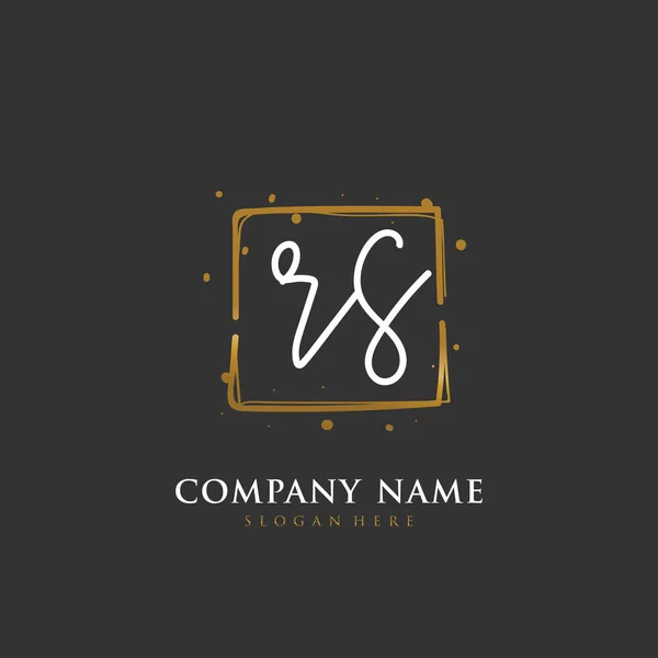 Handskrivet Första Bokstaven För Identitet Och Logotyp Vektor Logotyp Mall — Stock vektor