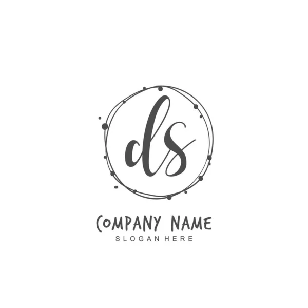 Handwritten Initial Letter Identity Logo Vector Logo Template Handwriting Signature — Stock Vector