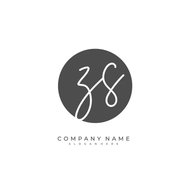 Handwritten Initial Letter Identity Logo Vector Logo Template Handwriting Signature — Stock Vector