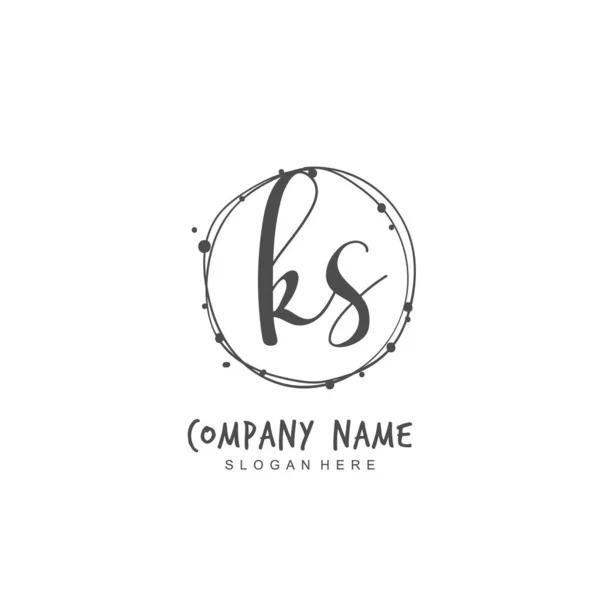 Handwritten Initial Letter Identity Logo Vector Logo Template Handwriting Signature — Stock Vector