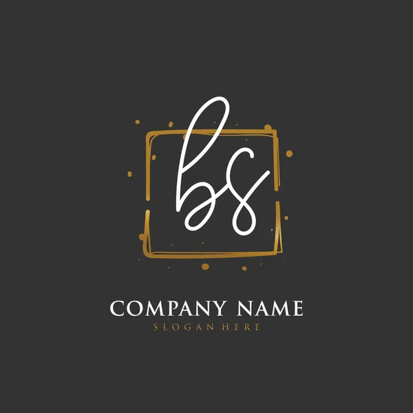 Kimlik Logo Için Yazısı Yazısı Imza Tarzıyla Vektör Logo Şablonu — Stok Vektör