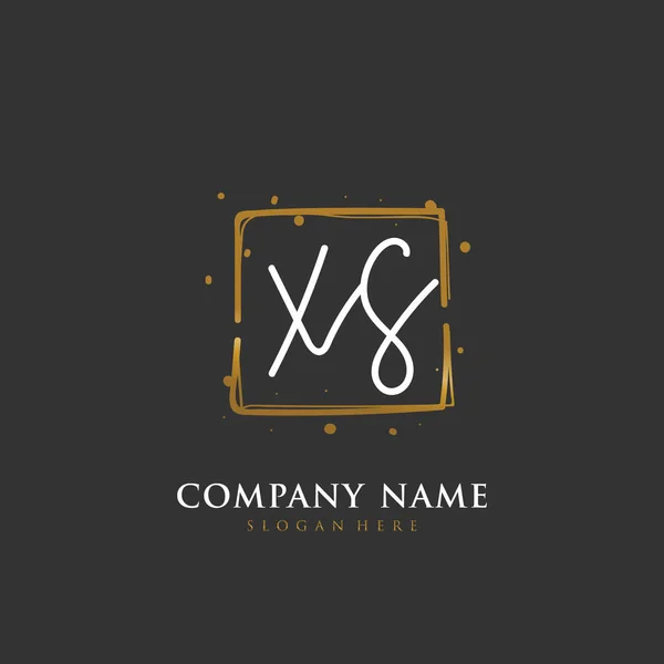 Handskrivet Första Bokstaven För Identitet Och Logotyp Vektor Logotyp Mall — Stock vektor