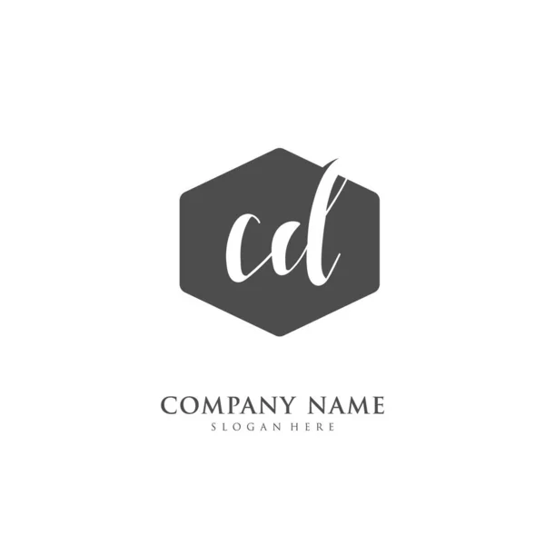 Handwritten Initial Letter Identity Logo Vector Logo Template Handwriting Signature — Stock Vector