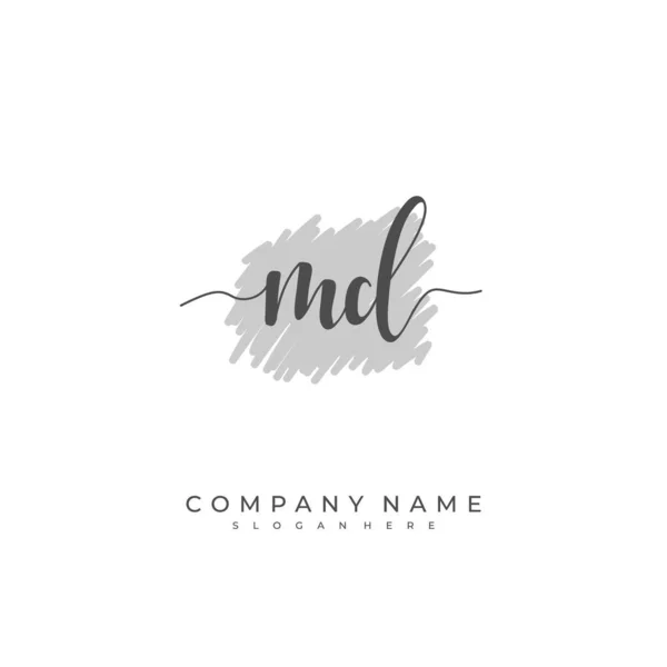 Handwritten Initial Letter Identity Logo Vector Logo Template Handwriting Signature — Stock Vector