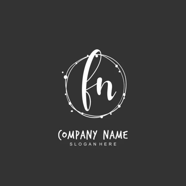 Handwritten Initial Letter Identity Logo Vector Logo Template Handwriting Signature — Stock Vector