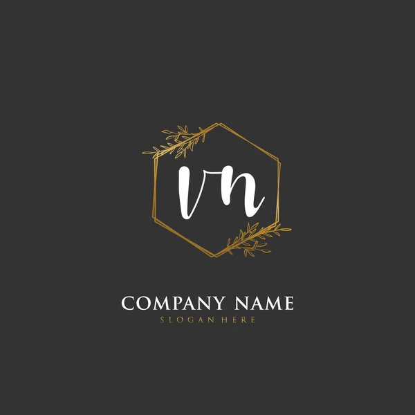 Kimlik Logo Için Baş Harfleri Yazısı Imza Tarzıyla Vektör Logo — Stok Vektör