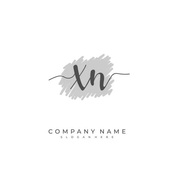 Handgeschreven Beginletter Voor Identiteit Logo Vector Logo Template Met Handschrift — Stockvector