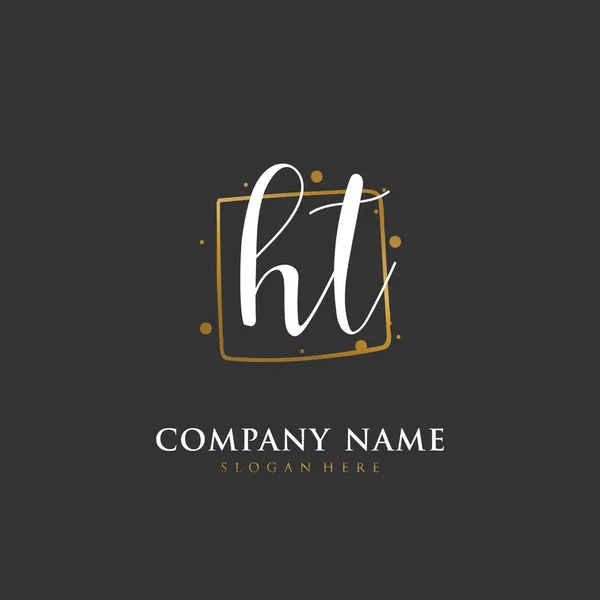 Handwritten Initial Letter Identity Logo Vector Logo Template Handwriting Signature — Stock Vector