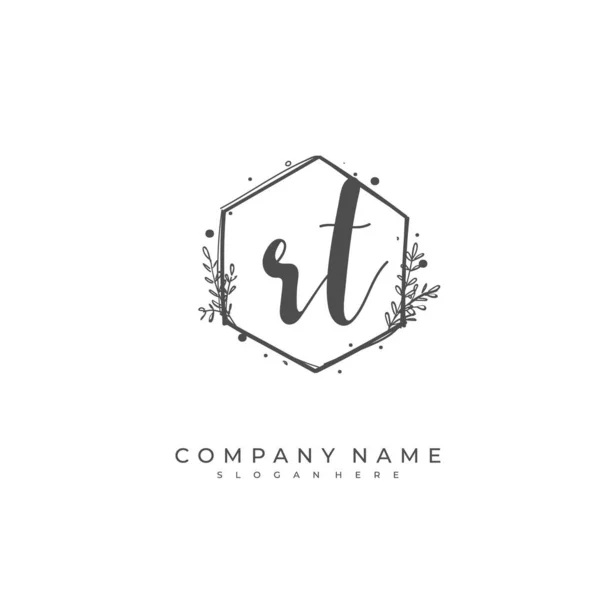 Handwritten Initial Letter Identity Logo Vector Logo Template Handwriting Signature — Stock Vector