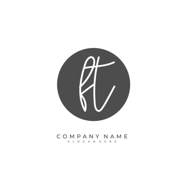 Kimlik Logo Için Yazısı Harfi Yazısı Imza Tarzıyla Vektör Logo — Stok Vektör