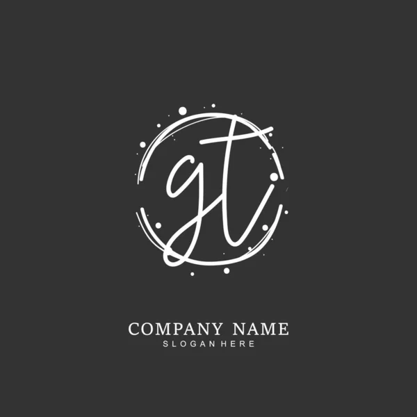 Handwritten Initial Letter Identity Logo Vector Logo Template Handwriting Signature — Stock Vector