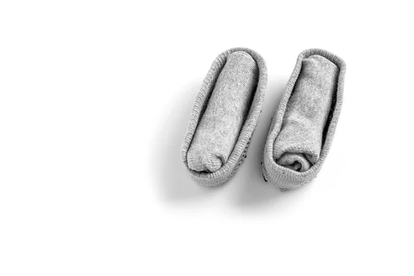 Beyaz arka plan üzerinde katlanmış çorap