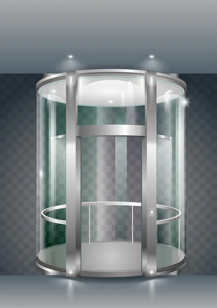 Glass outdoor lift — Stock Vector